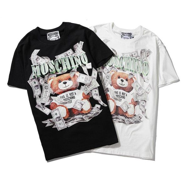 

19ss Couture Milano Mos O Письмо Печать Мужчины Tee Teddy Bear Cotton T SHIRT Мужчины Женщины Mosos Топы Streetwear футболки SPQ53