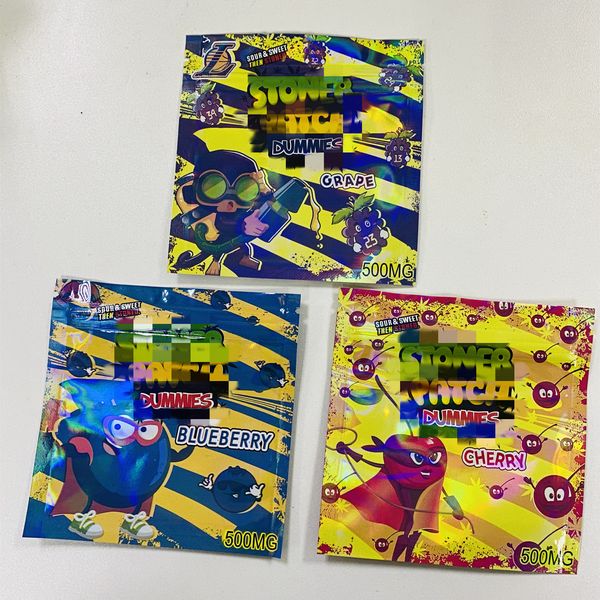 

Новые 7 типов ЗАПАХ Proof Майларовой Фольга сумка 3 Sides Sealed Плоский мешок проникнуты Gummies экзотического 420 710 съестных упаковка 500мг