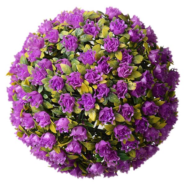 

28cm artificial rose flower balls ary hanging basket plant uv fade protected