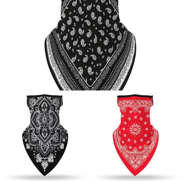 

qknp2 magic scarf windproof cycling scarf uv headwear face mask outdoor climbing scarf ski fishing protection bandana tube neck hiking, Black