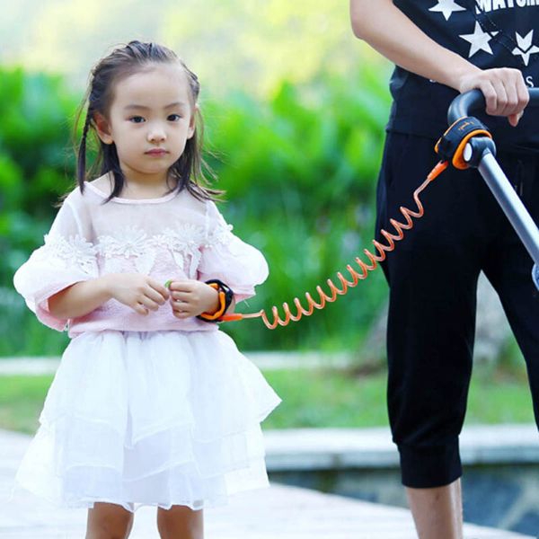 

1.5m 2.5m adjustable kids safety wrist link support harness anti-lost wrist link band children braclet baby walker wristband, Black;red