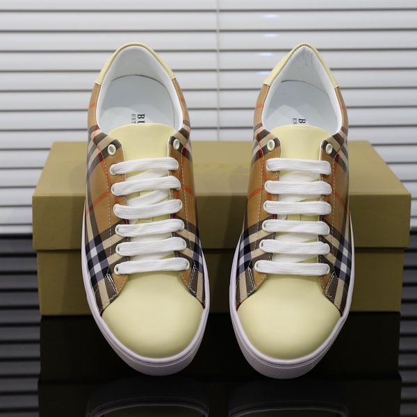 

high-end luxury fashiondesigner men's party casual shoes sports shoes loafers triple vintage check pattern star men's shoes size 3, Black