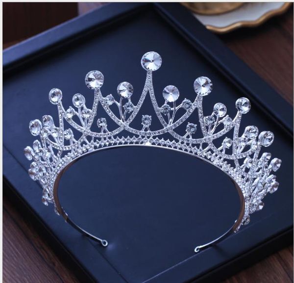 

bride's headdress, wedding dress, toast dress and korean crown and hairband wedding accessories, Slivery;golden