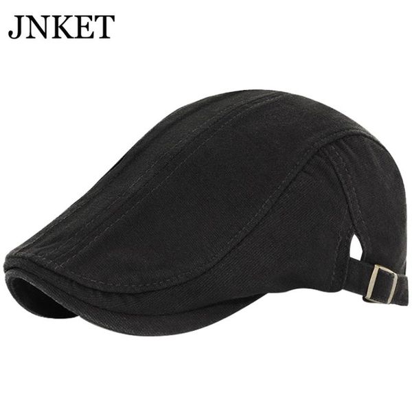 

jnket new fashion cotton beret hat washed fabric peaked cap flat caps outdoor travel sunhat duckbill cap adjustable size, Blue;gray