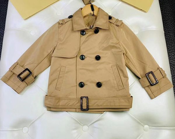 

Spring autumn 2019 new girl jacket parka kid cla ic double brea ted boy girl outerwear wear infant coat