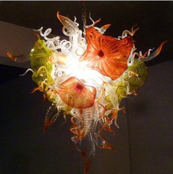 

modern led chandelier 36 inches glass pendant lights for living room dining room hand blown glass flower chandelier lamp