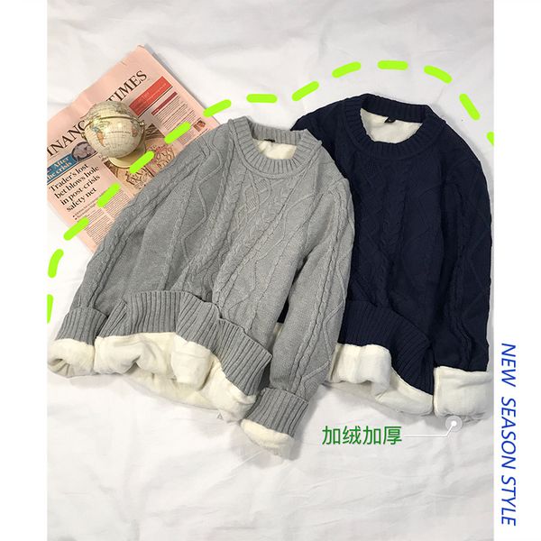 

winter new sweater men fashion striped casual thick warm sweater man streetwear trend wild loose male clothes, White;black