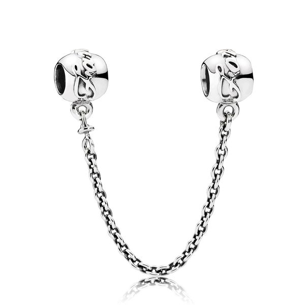 

new 100% sterling silver 1:1 glamour 791788 sicherheitskette family safety chain original women wedding fashion jewelry 2018, Black