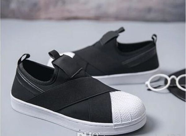 

Лето SUPERSTAR SLIP ON Сандалии мокасины для мужчин Женщины с перекрещенными ремешками 4 цвета низкие топы унисекс кроссовки 36-44