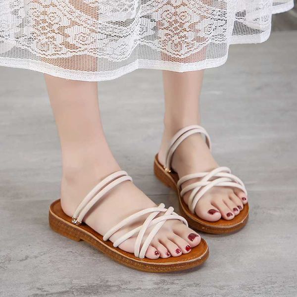 

slippers casual beach shoes slipers women low lady slides sabot 2020 girl flat basic pu rome scandals fashion tpr, Black