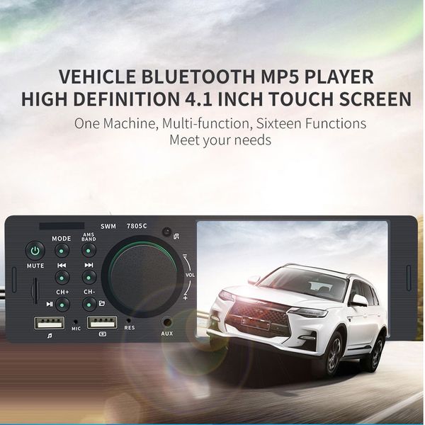 

amprime autoradio 4022d 4.1" 1 din car radio audio stereo usb aux fm audio player radio station with remote control car