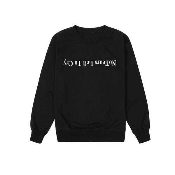 

нет слез осталось плакать crewneck толстовка женщины мужчины ариана гранде толстовка мужская повседневная длинные sleve пуловеры толстовки, Black