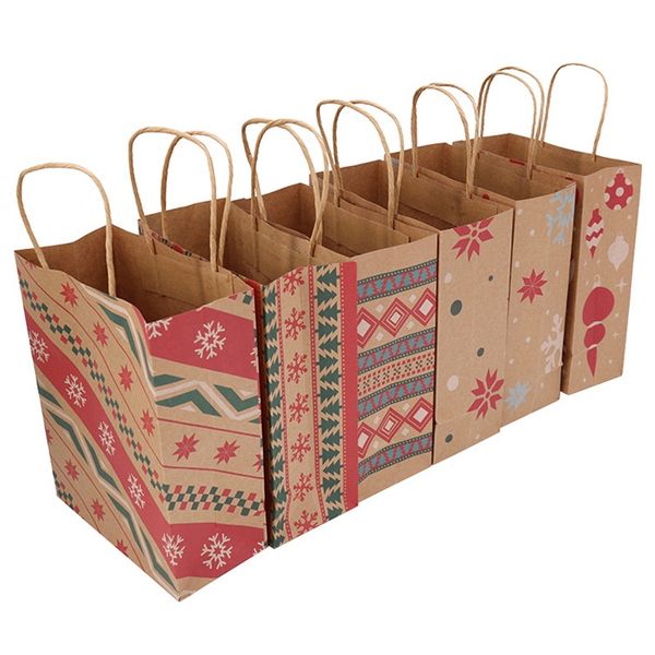 

christmas candy gift paper bag xmas tree geometric prints tote bags designs mix package handbags fit party supplies eco friendly 1 06bm e1