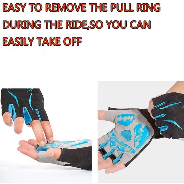 

cycling anti-slip anti-sweat men women half finger gloves breathable anti-shock sports gloves mtb bike bicycle glove cycling gloves, Black