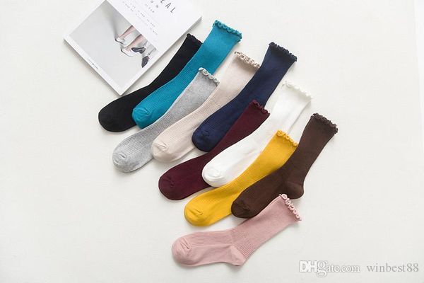 

japan and korea double needle fungus lace socks short funny cotton socks women winter happy socks female, Black;white