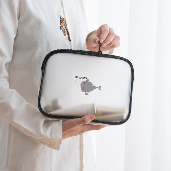 

travel bags 4pcs/lot waterproof wash pouch transparent cosmetic bag makeup box travel clear beauty case tote accessories supply