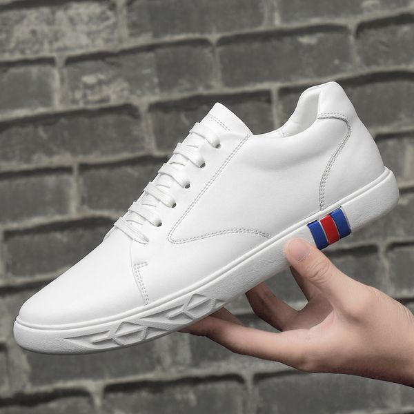 

2018 new style full-grain leather men shoes fashion casual leather shoes england korean-style versatile trendy men's, Black