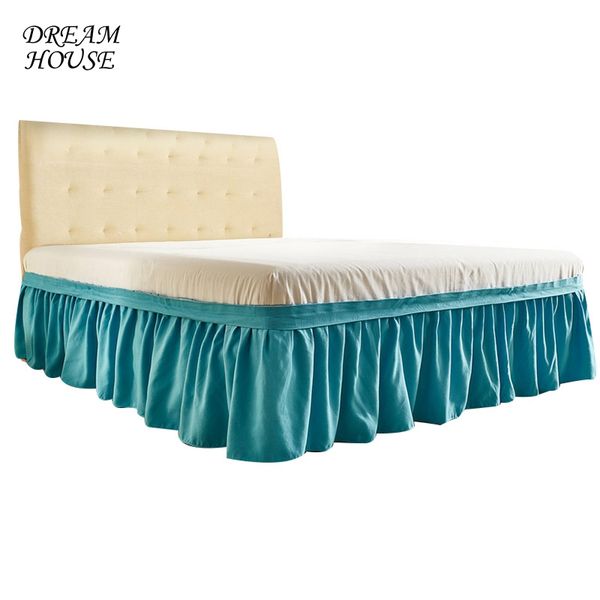 

fashion bedspread elastic bedspread without surface home rufflled bed skirt hotel solid color bed skirt decor home textile