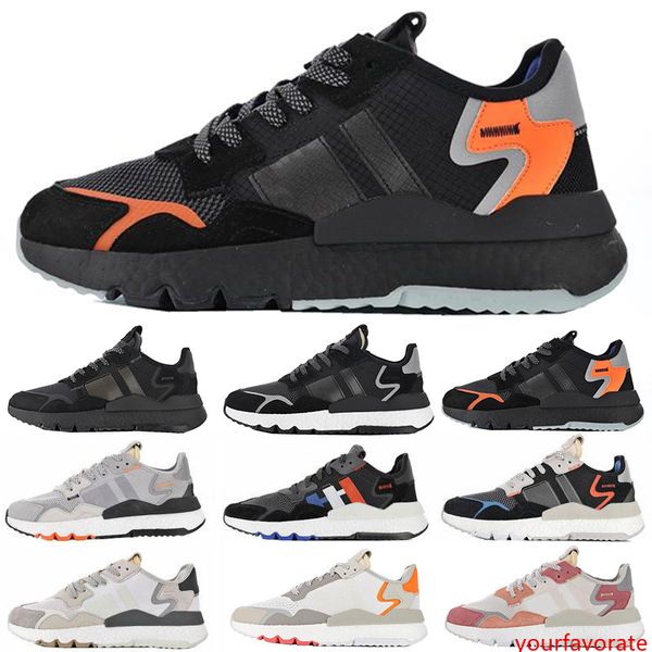 

nite jogger mens running shoes black and grey orange grey pack triple white grey red womens trainers designer sneakers size 36-45