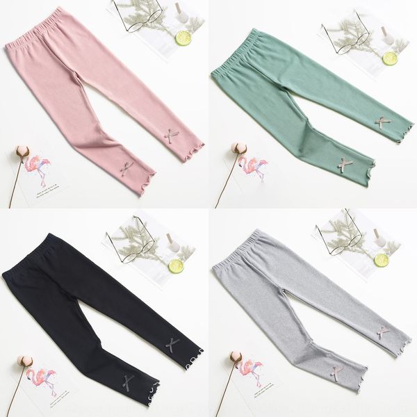 

children's leggings cotton versatile slim tight butterfly tight baby's bowknot outside wear girls' pants autumn pants, Blue