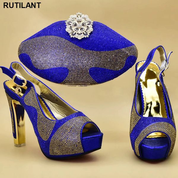 

italian shoes with matching bags for wedding italy high heels women wedding shoes decorated with rhinestone shoe and purse set y200326, Black