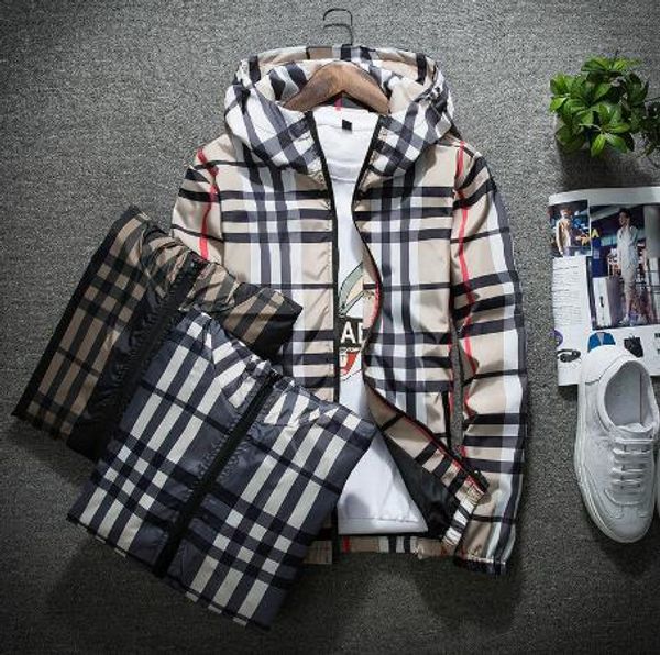 

2020 winter mens jacket casual windbreaker long sleeved men jackets zipper pocket mens hoodie coat plaid jackets size m-5xl high quality, Black;brown