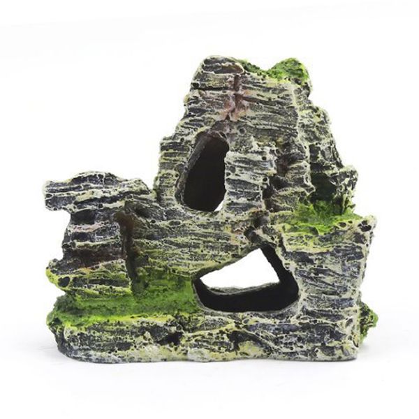 

mountain view rockery hiding cave aquarium fish tank decor ornament accessories