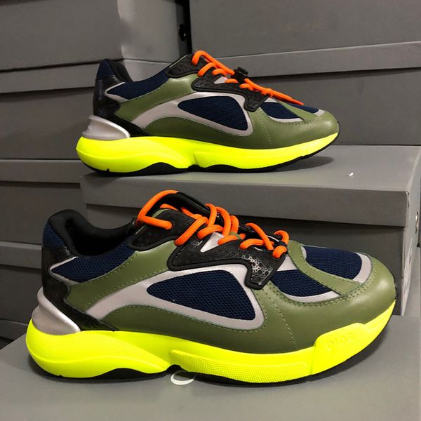 

B24 Sneaker Sorayama Calfskin Sneaker Men Women Luxury Designer Shoes Casual Leather Shoes Men Sport Tennis Designer Trainers Green Blue