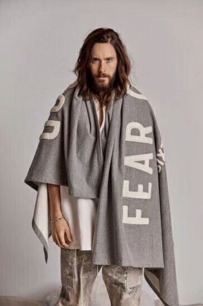 

19 pop new in fog blanket fear of god ea on 6 grey cloak hip hop cape 6th fa hion treetwear, White;black