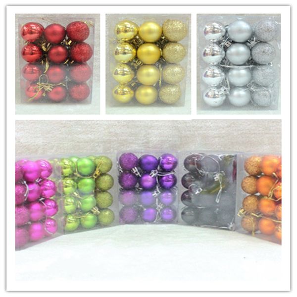 

24pcs/lot 30mm christmas tree decor ball christmas decorations party hanging ball ornament decorations for home bauble xmas gif
