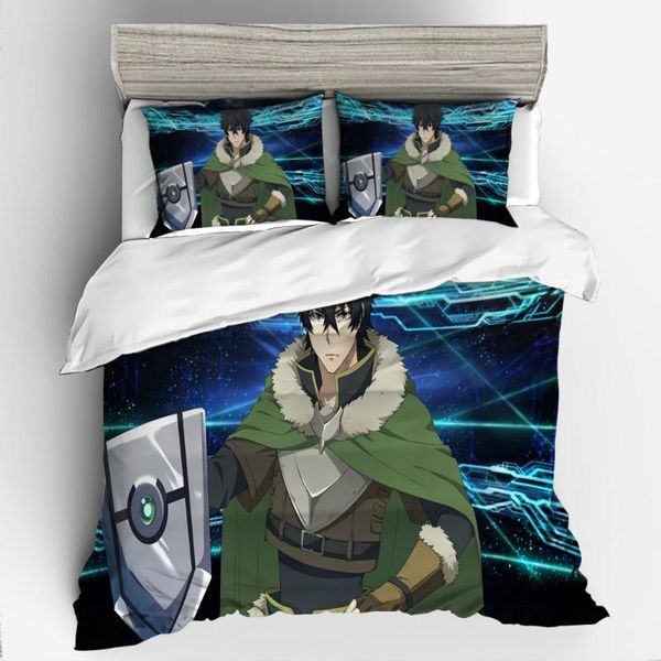 

3d printing bedding set duvet cover pillowcase bedclothes dropshipping gife king  size the rise of shield heroes 007