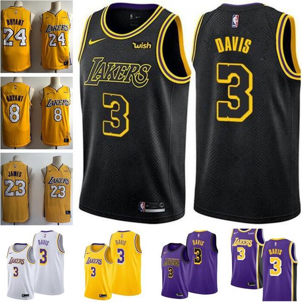 

Men 039 nba 13 jer ey lo 13 angele 13 laker 3 anthony 13 davi 23 lebron 13 jame purple yellow ba ketball jer ey, Black;red