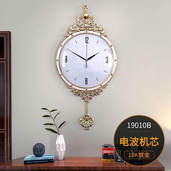 

modern wall clock pendulum gold creative stylish wall clocks light and wind relogio parede home decoration xx60wc