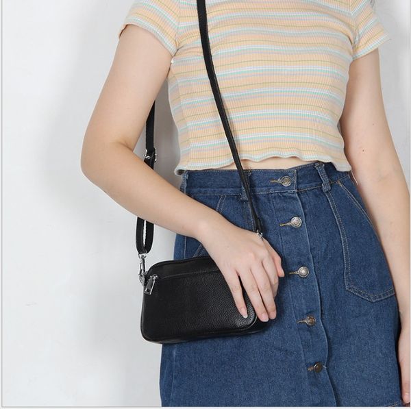 

genuine leather fashion women messenger bags clutch bag single shoulder bags crossbody bag 21 * 5* 13cm t1012