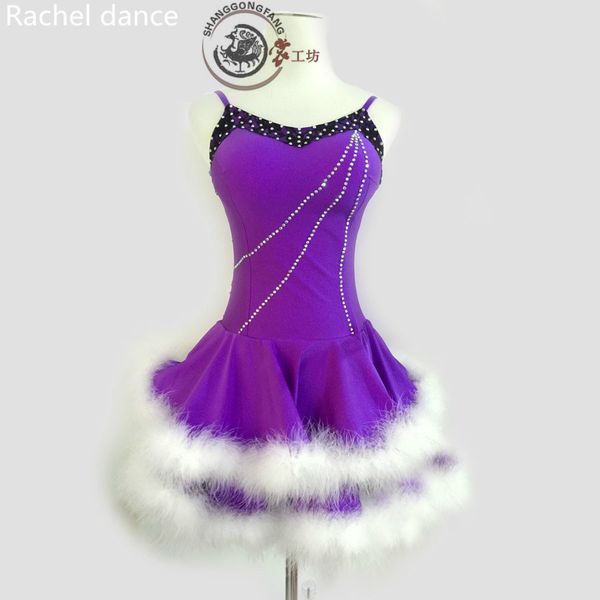 

new style latin dance costume diamond feather samba ballroom tango latin dance dress for women competition dress, Black;red