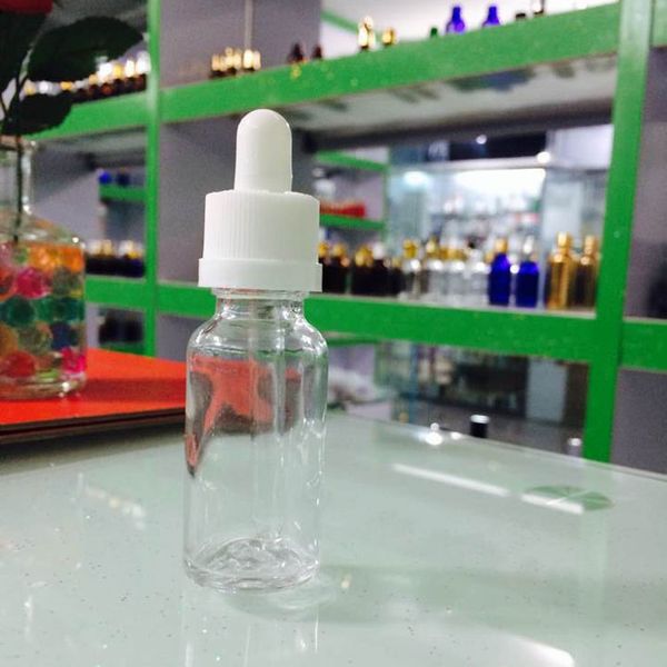 

800pcs 5ml 10ml 15ml glass dropper bottles 30ml transparent e liquid empty bottle with rubber cap glass pipe