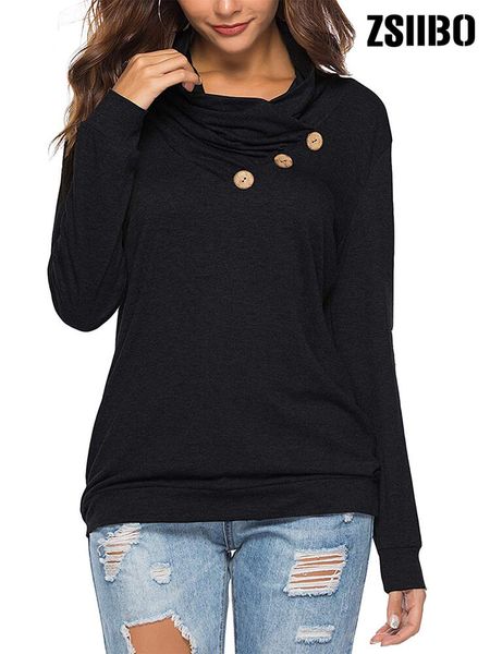 

2019 осень женская повседневная капюшоном с длинным рукавом кнопка капот шеи туника толстовка топы толстовки толстовка nvtx189, White