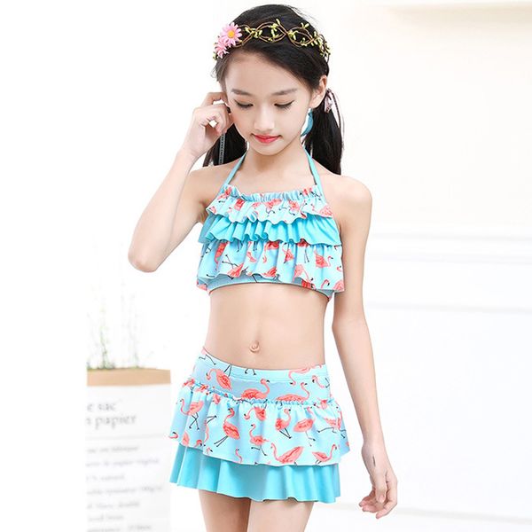 

2019 latest bikini swimwear girl children swimsuit children swimming wear skirt bikini swimsuit kids floral bathing suit