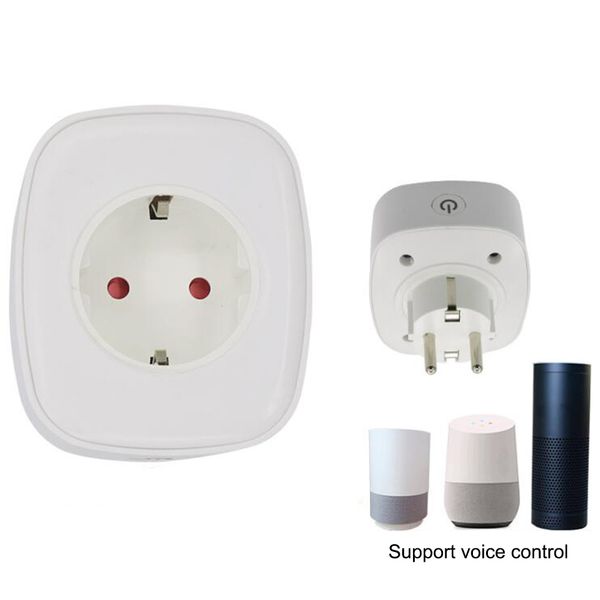 

16a wifi smart socket wireless plug with surge protector voice control work with alexa google assistant iftsmart life app