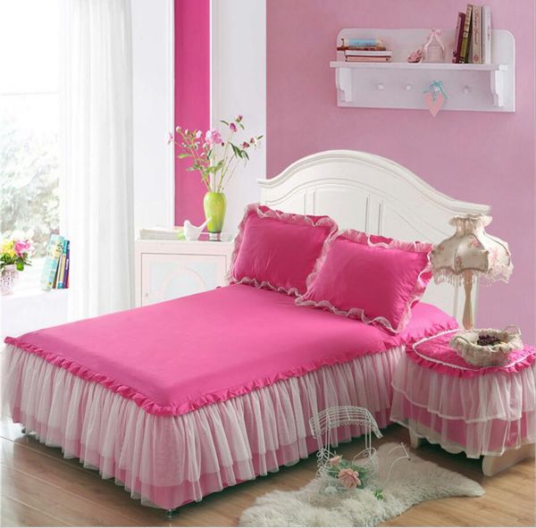 

bed cover cubrecama, lace bedspread bedclothes,princess bed skirt pillowcases,fashion bedding sheet 1.5/1.8/2.0m mattress