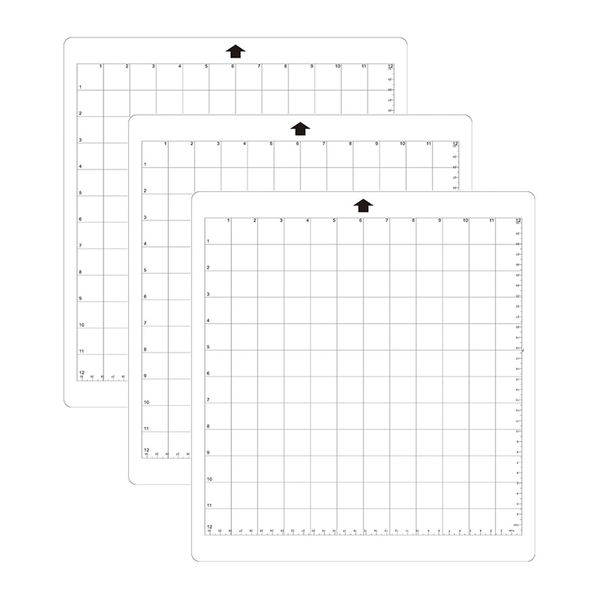 

absf 3pcs replacement cutting mat transparent adhesive mat with measuring grid 8 by 12-inch for silhouette cameo plotter machine