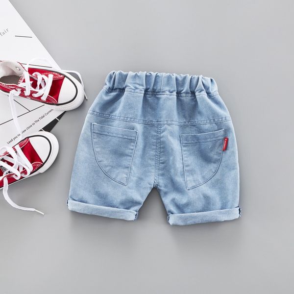 

2019 summer baby boys denim jeans casual shorts girls kids fashion pants, Black