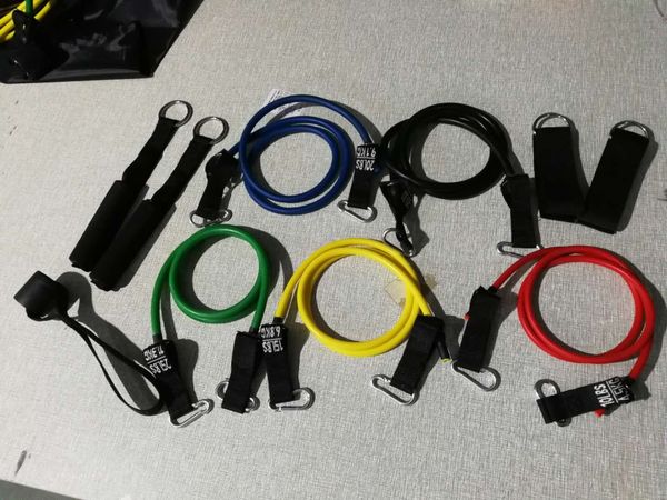 

11pcs/set resistance bands yoga fitness rubber tubes expander band stretch training home gyms exercise workout elastic pull rope