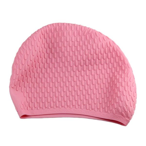 

waterproof silicone swimming cap protect ears long hair thicken pool hat