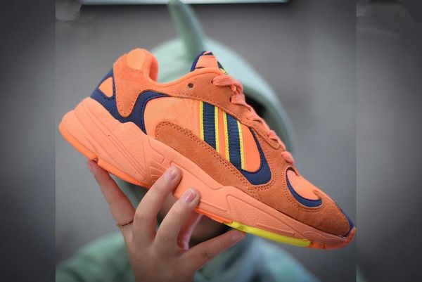 

dragon ball z x yung-1 og goku men women running shoes orange purple white black shoes sports sneakers kanye west 700 no box