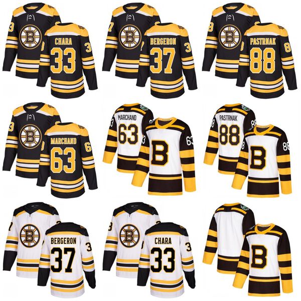 

Mens 2019 Stanley Champion Boston Bruins jerseys 63 Brad Marchand Patrice Bergeron Zdeno Chara David Pastrnak Tuukka Rask Hockey Jerseys