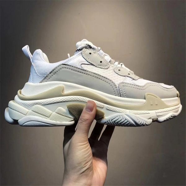 

Hot Sale W87Balenciaga Triple S Speed Trainer SUEDE WHITE GREY Shoes Authentic Sneakers Best Quality Men Women Casual Shoes