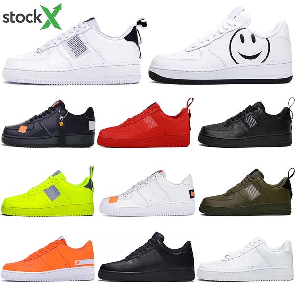 

new utility red running shoes mens women high low black white just orange wheat cut trainers designer sports sneakers size 36-45