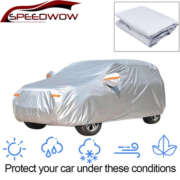 

speedwow универсальный 190t водонепроницаемых полные автотенты открытого вс уф снег пыленепроницаемый крышка защиты с отражающей stripe