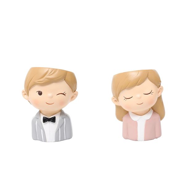 

2pcs cute planter pot small herbs plants pot home indoor outdoor decor